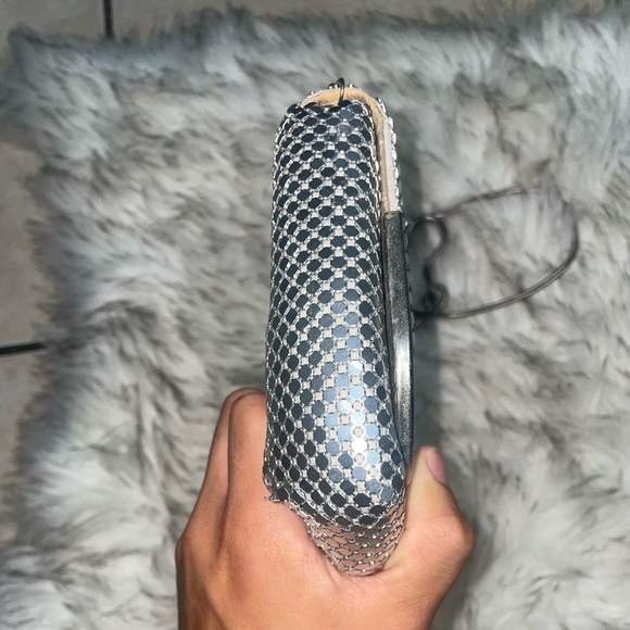 Vintage🤍Sliver purse silver flap bag shoulder bag - Picture 10 of 12